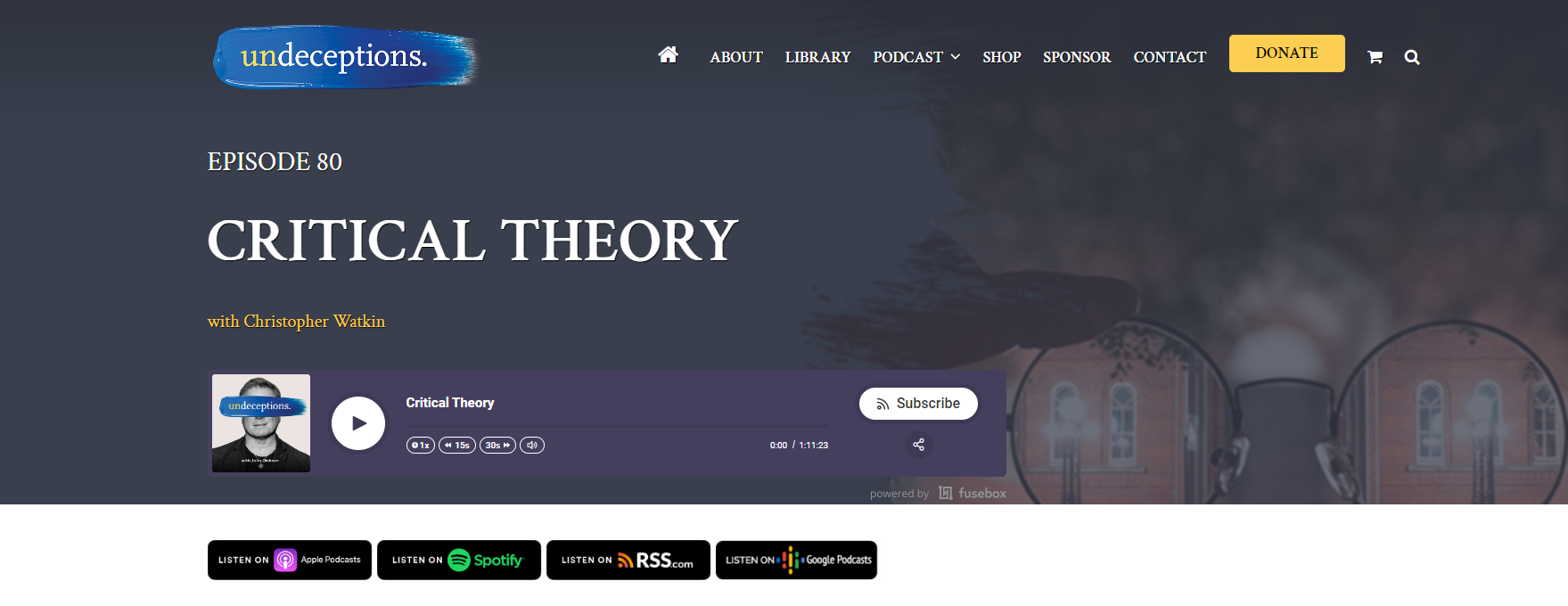 AUDIO: Biblical Critical Theory on the Undeceptions podcast